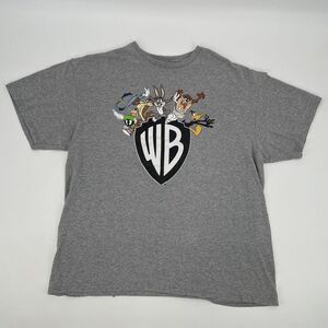 Rare Warner Bros Shirt Extra Large Gray Bugs Bunny Taz Cartoons Classic